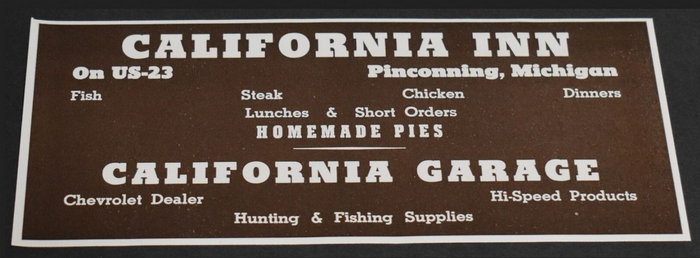 California Inn - Old Print Ad